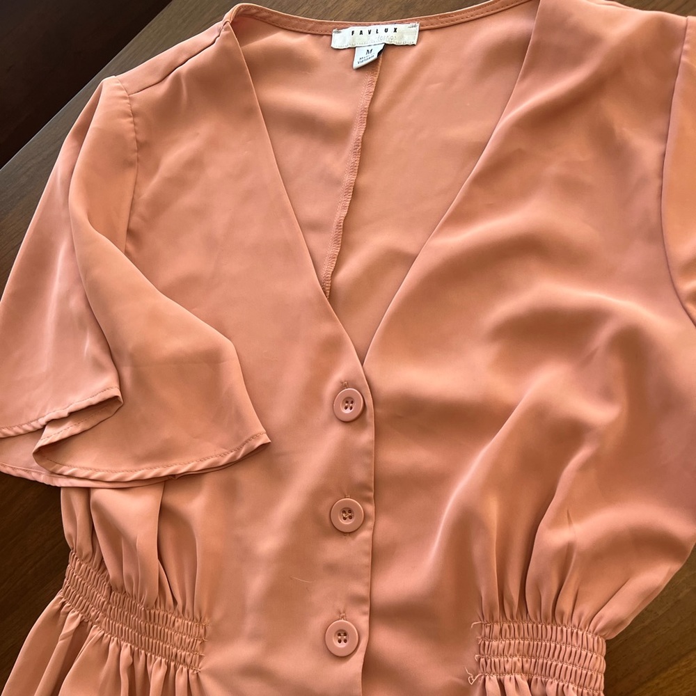 Peach FAVLUX dress, medium, never worn